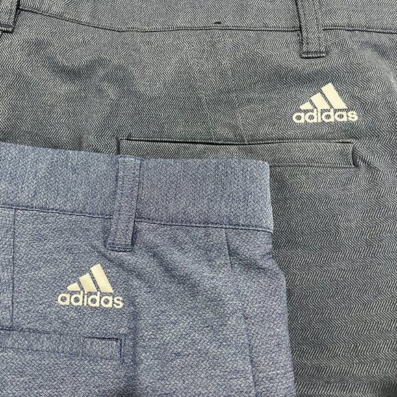 Adidas Golf Men's lot of 2 blue flat front performance Shorts 38 10" inseam EUC - Picture 1 of 8